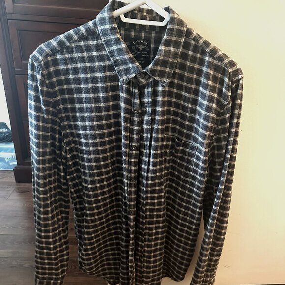 Checkered Lucky Brand Collared Shirt - Picture 1 of 1